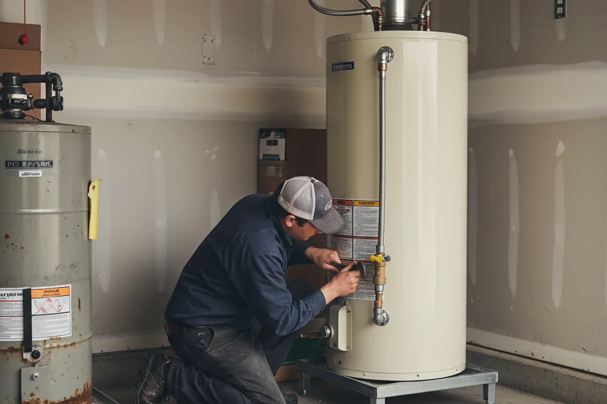 Water heater and shutoff valve replacement in Stroudsburg